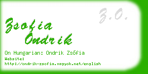 zsofia ondrik business card